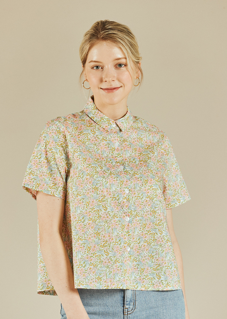Swirling Petal Short Sleeved Shirts (Online Exclusive)